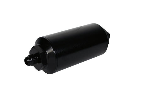 Aeromotive In - Line Filter - (AN - 6 Male) 10 Micron Fabric Element Bright Dip Black Finish - CPC Performance