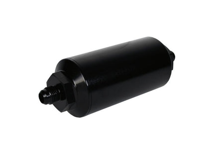 Aeromotive In - Line Filter - (AN - 6 Male) 10 Micron Fabric Element Bright Dip Black Finish - CPC Performance