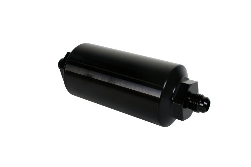 Aeromotive In - Line Filter - (AN - 6 Male) 10 Micron Microglass Element Bright Dip Black Finish - CPC Performance