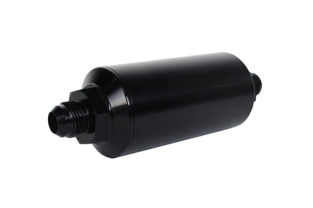 Aeromotive In - Line Filter - (AN - 8 Male) 10 Micron Fabric Element Bright Dip Black Finish - CPC Performance