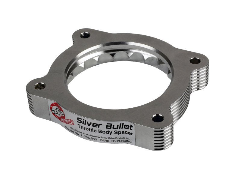 aFe 02 - 09 Chevrolet Trailblazer/ 02 - 09 GMC Envoy L6 4.2L Silver Bullet Throttle Body Spacer - Silver - CPC Performance
