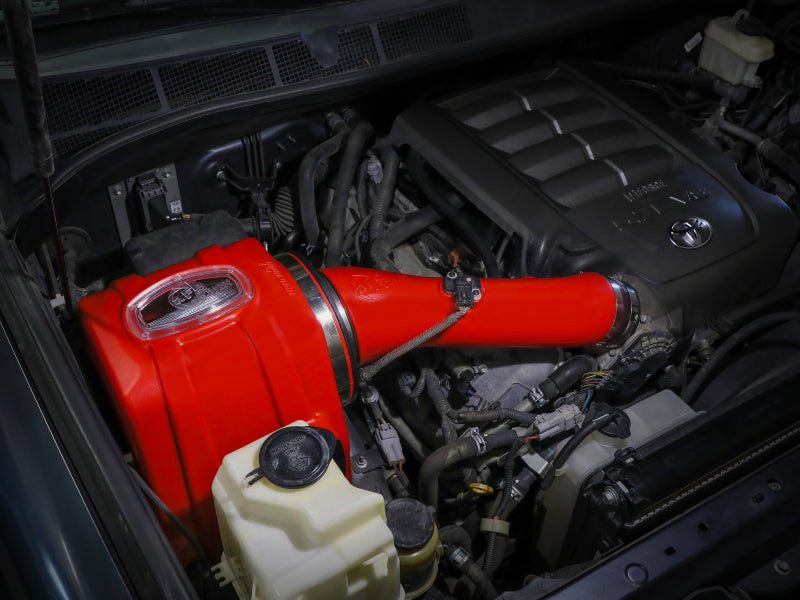 aFe 07 - 21 Toyota Tundra V8 5.7L Momentum GT Red Edition Cold Air Intake System w/ Pro DRY S Filter - CPC Performance