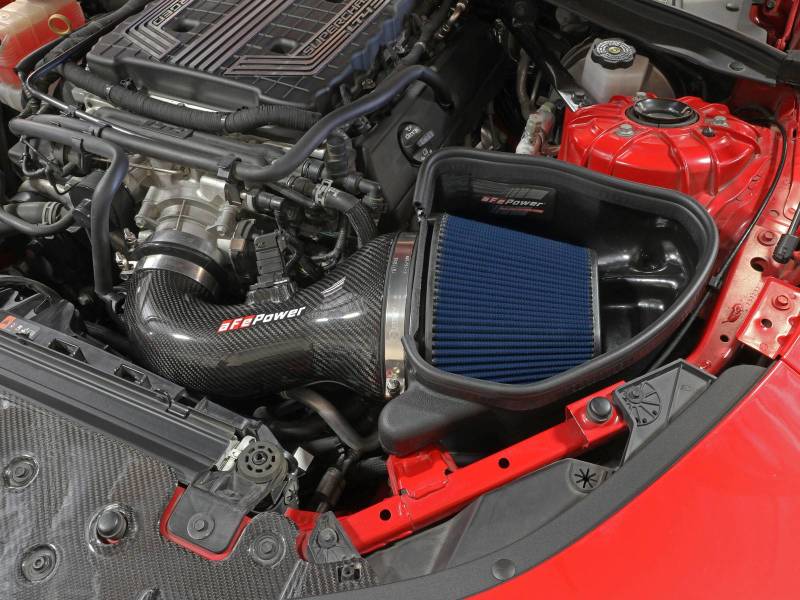aFe 17 - 12 Chevrolet Camaro ZL1 (6.2L - V8) Track Series Carbon Fiber CAI System w/ Pro 5R Filters - CPC Performance