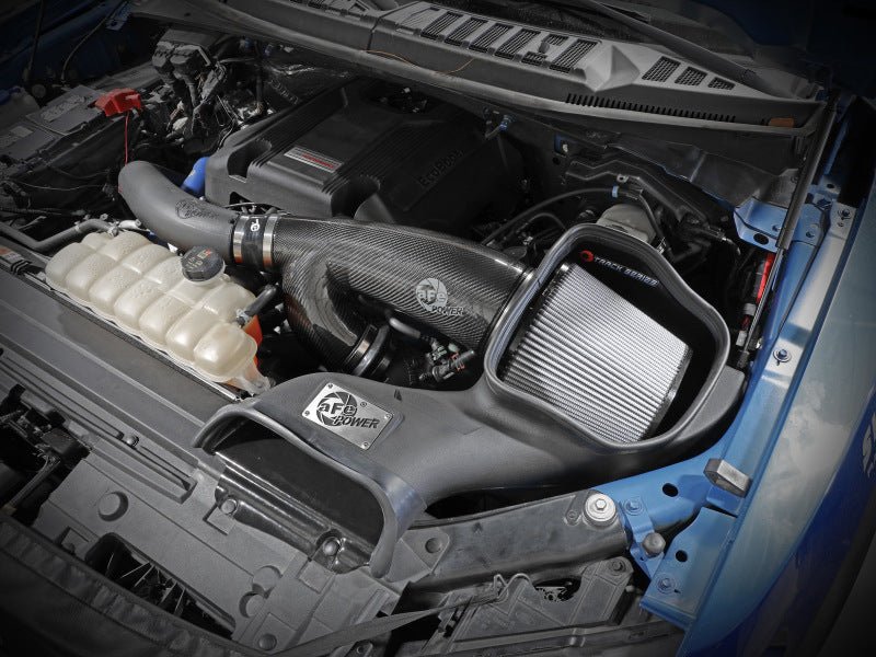 aFe 17 - 20 Ford F - 150/Raptor Track Series Carbon Fiber Cold Air Intake System With Pro DRY S Filters - CPC Performance