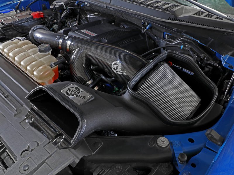 aFe 17 - 20 Ford F - 150/Raptor Track Series Carbon Fiber Cold Air Intake System With Pro DRY S Filters - CPC Performance