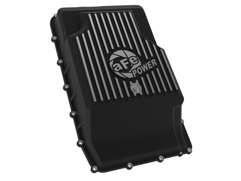 aFe 17 - 24 Ford F - 150 10R60/10R80 Pro Series Rear Transmission Pan Black w/ Machined Fins - CPC Performance