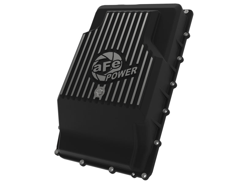 aFe 17 - 24 Ford F - 150 10R60/10R80 Pro Series Rear Transmission Pan Black w/ Machined Fins - CPC Performance