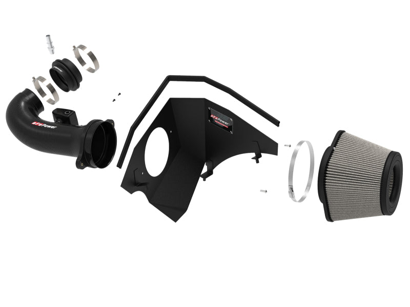aFe 19 - 21 GM Trucks 5.3L/6.2L Track Series Carbon Fiber Cold Air Intake System W/ Pro Dry S Filters - CPC Performance