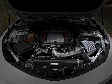 aFe 19 - 21 GM Trucks 5.3L/6.2L Track Series Carbon Fiber Cold Air Intake System W/ Pro Dry S Filters - CPC Performance