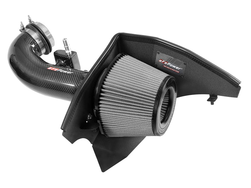 aFe 19 - 21 GM Trucks 5.3L/6.2L Track Series Carbon Fiber Cold Air Intake System W/ Pro Dry S Filters - CPC Performance