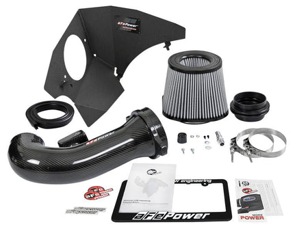 aFe 19 - 21 GM Trucks 5.3L/6.2L Track Series Carbon Fiber Cold Air Intake System W/ Pro Dry S Filters - CPC Performance