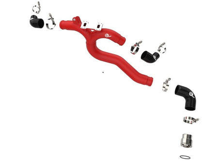 AFE 2018-2020 Kia Stinger 19-22 G70 BladeRunner 3in Aluminum Hot Charge Pipe Red - CPC Performance