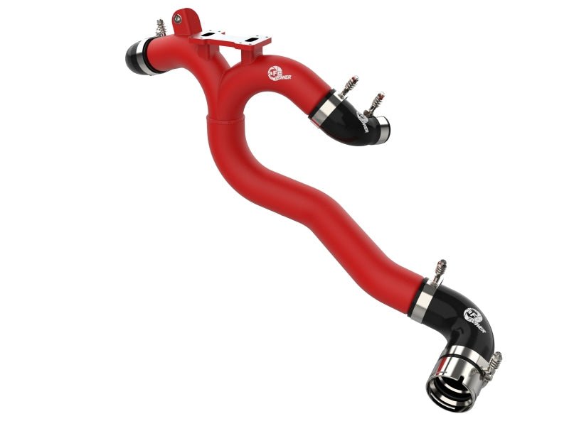 AFE 2018 - 2020 Kia Stinger 19 - 22 G70 BladeRunner 3in Aluminum Hot Charge Pipe Red - CPC Performance