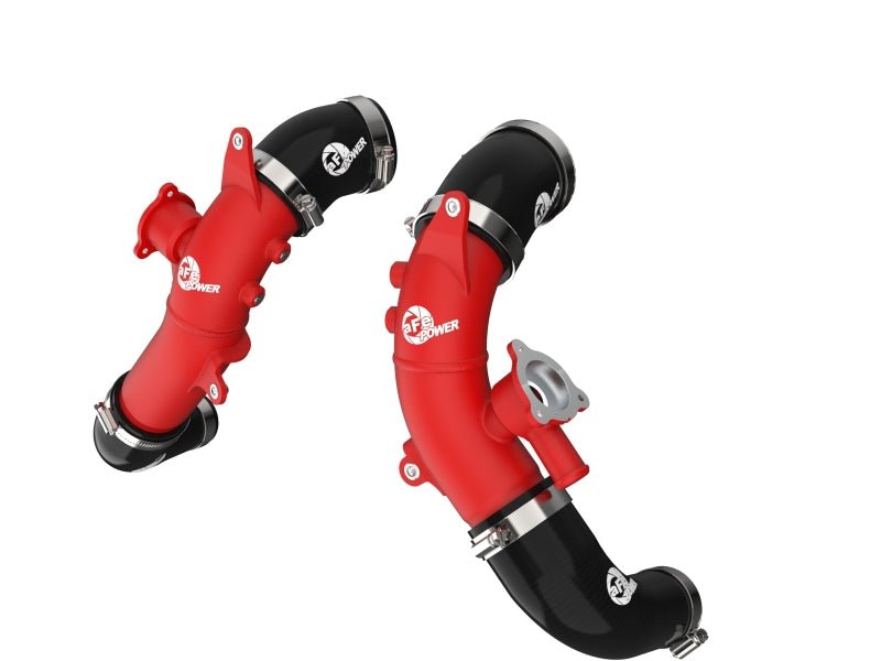 aFe 2022 Toyota Land Cruiser (J300) V6-3.5L (tt) BladeRunner 2.5in Aluminum Hot Charge Pipe - Red - CPC Performance