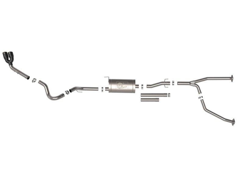 aFe 2022 Toyota Tundra V6 - 3.5L (tt) Vulcan Series 2.5in to 3in 304 SS Cat - Back Exhaust w/ Black Tip - CPC Performance