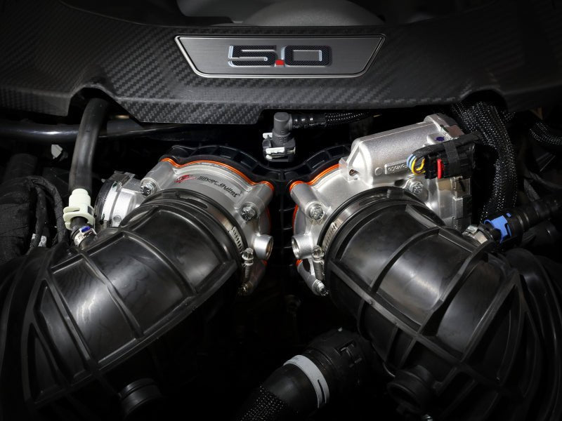 aFe 2024 Ford Mustang GT/ 2024 Ford Mustang Dark Horse V8 5.0L Silver Bullet Throttle Body Spacer - CPC Performance
