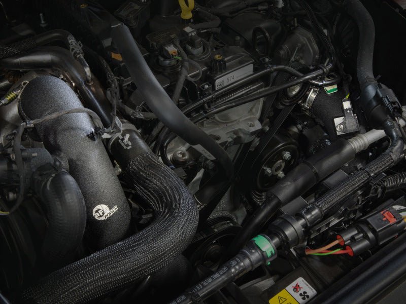 AFE 21-22 Ford Bronco L4-2.3L (t) BladeRunner Alum Hot/Cold Charge Pipe Kit - Black - CPC Performance
