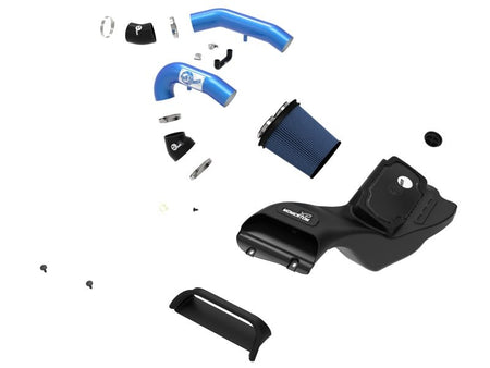 aFe 21 - 22 Ford F - 150 Raptor V6 - 3.5L(tt) Momentum XP Cold Air Intake System - Blue w/ Pro 5R Filter - CPC Performance