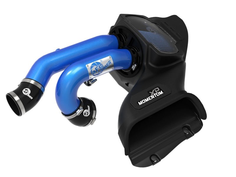 aFe 21 - 22 Ford F - 150 Raptor V6 - 3.5L(tt) Momentum XP Cold Air Intake System - Blue w/ Pro 5R Filter - CPC Performance