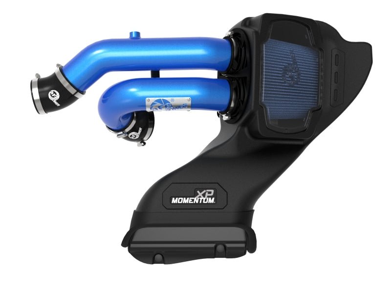 aFe 21 - 22 Ford F - 150 Raptor V6 - 3.5L(tt) Momentum XP Cold Air Intake System - Blue w/ Pro 5R Filter - CPC Performance