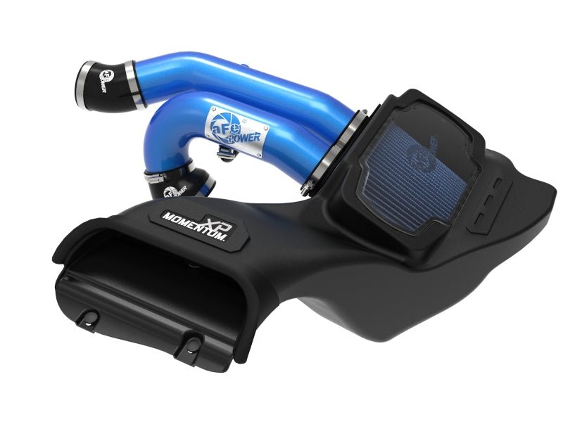 aFe 21 - 22 Ford F - 150 Raptor V6 - 3.5L(tt) Momentum XP Cold Air Intake System - Blue w/ Pro 5R Filter - CPC Performance