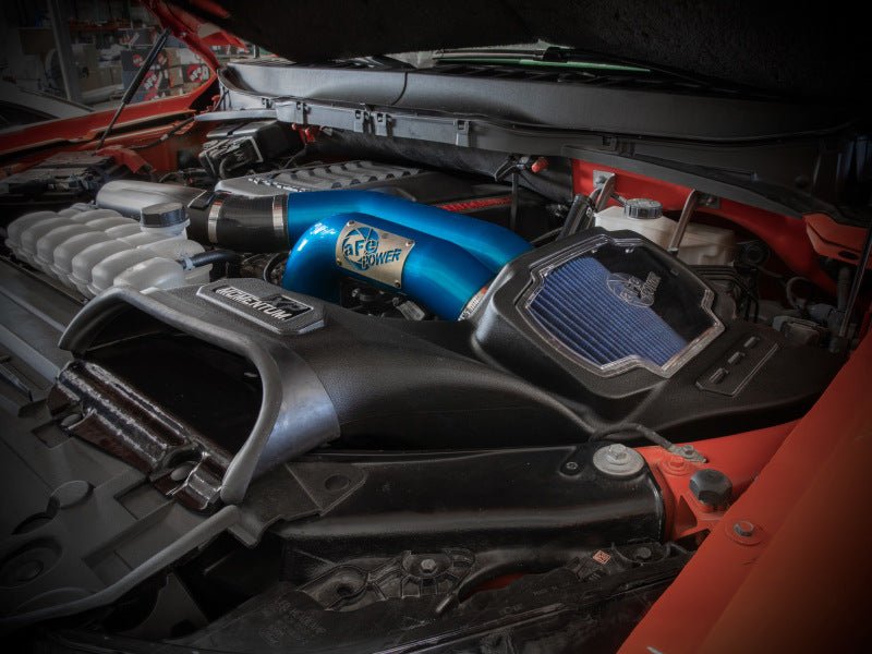 aFe 21 - 22 Ford F - 150 Raptor V6 - 3.5L(tt) Momentum XP Cold Air Intake System - Blue w/ Pro 5R Filter - CPC Performance