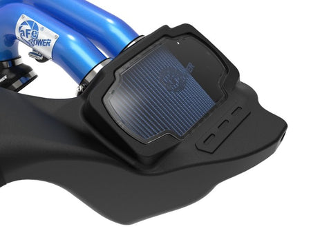 aFe 21 - 22 Ford F - 150 Raptor V6 - 3.5L(tt) Momentum XP Cold Air Intake System - Blue w/ Pro 5R Filter - CPC Performance