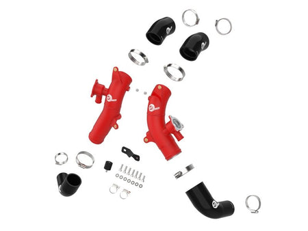 aFe 23-24 Toyota Sequoia V6-3.4L Hybrid BladeRunner 2.5in Aluminum Hot Charge Pipe - Red - CPC Performance