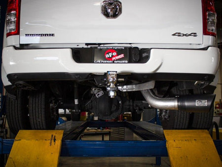 aFe ATLAS 5in DPF - Back Alum Steel Exhaust System w/ Black Tip 19 - 20 Ram Diesel Trucks L6 - 6.7L (td) - CPC Performance