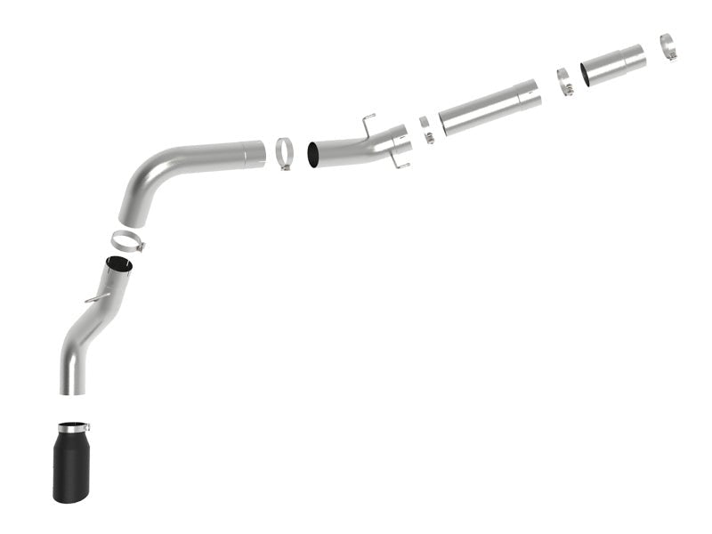 aFe ATLAS 5in DPF - Back Alum Steel Exhaust System w/ Black Tip 19 - 20 Ram Diesel Trucks L6 - 6.7L (td) - CPC Performance
