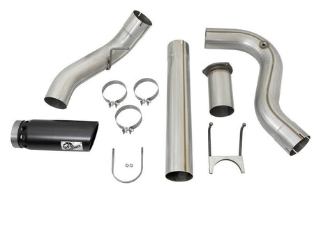 aFe ATLAS 5in DPF - Back Alum Steel Exhaust System w/Black Tip 2017 Ford Diesel Trucks V8 - 6.7L (td) - CPC Performance