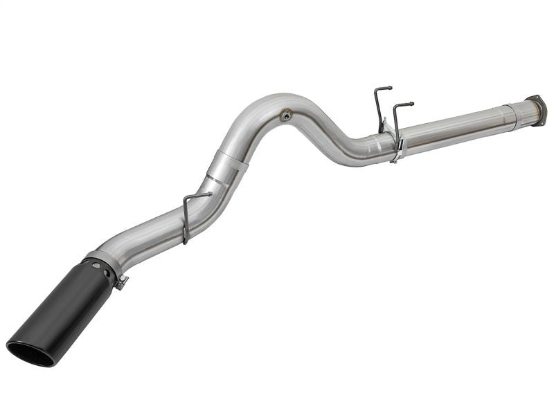 aFe ATLAS 5in DPF - Back Alum Steel Exhaust System w/Black Tip 2017 Ford Diesel Trucks V8 - 6.7L (td) - CPC Performance