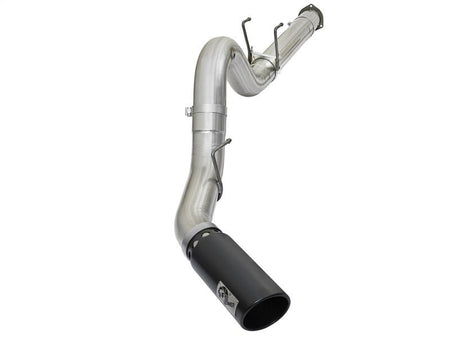 aFe ATLAS 5in DPF - Back Alum Steel Exhaust System w/Black Tip 2017 Ford Diesel Trucks V8 - 6.7L (td) - CPC Performance
