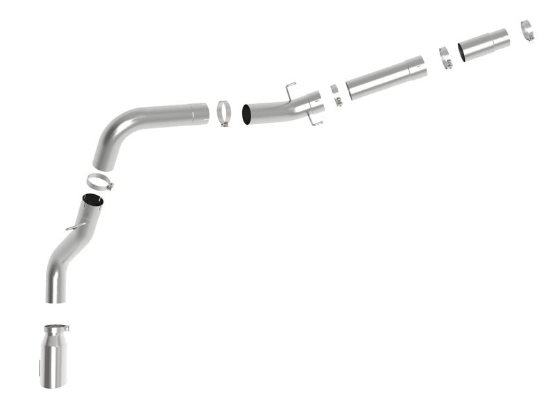 aFe ATLAS 5in DPF - Back Alum Steel Exhaust System w/Polished Tip 19 - 20 Ram Diesel Trucks L6 - 6.7L (td) - CPC Performance