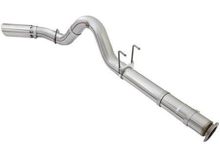 aFe ATLAS 5in DPF - Back Alum Steel Exhaust System w/Polished Tip 2017 Ford Diesel Trucks V8 - 6.7L (td) - CPC Performance