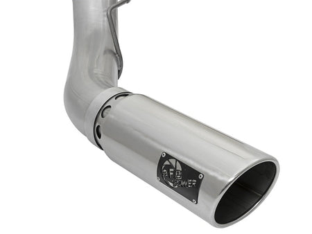 aFe ATLAS 5in DPF - Back Alum Steel Exhaust System w/Polished Tip 2017 Ford Diesel Trucks V8 - 6.7L (td) - CPC Performance