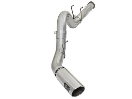 aFe ATLAS 5in DPF - Back Alum Steel Exhaust System w/Polished Tip 2017 Ford Diesel Trucks V8 - 6.7L (td) - CPC Performance