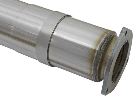 aFe ATLAS 5in DPF - Back Alum Steel Exhaust System w/Polished Tip 2017 Ford Diesel Trucks V8 - 6.7L (td) - CPC Performance