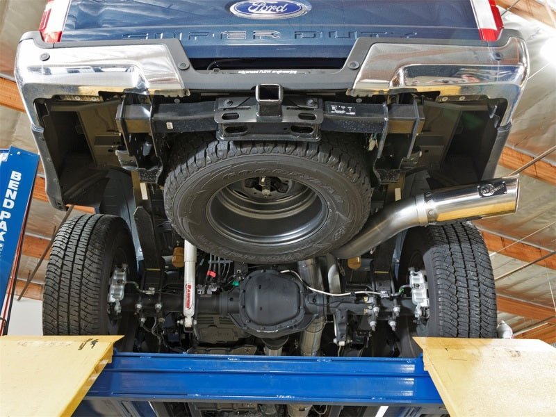 aFe ATLAS 5in DPF - Back Alum Steel Exhaust System w/Polished Tip 2017 Ford Diesel Trucks V8 - 6.7L (td) - CPC Performance