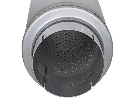 aFe ATLAS Aluminized Steel Muffler 5in Center/Center 24in L x 7in Diameter - Round Body - CPC Performance