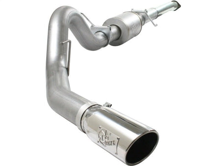 aFe Atlas Exhaust 4in Aluminized Cat - Back w/ 304 SS Polished Tip 11 - 13 Ford F - 150 EcoBoost V6 3.5L - CPC Performance