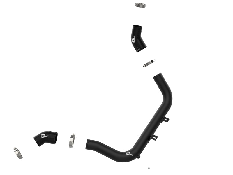 aFe BladeRunner 2-1/4 IN Aluminum Hot Charge Pipe Black 17-20 Hyundai Elantra GT L4-1.6L (t) - CPC Performance