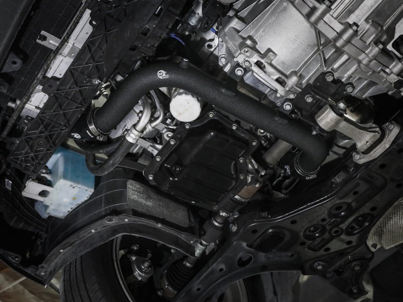 aFe BladeRunner 2 - 1/4 IN Aluminum Hot Charge Pipe Black 17 - 20 Hyundai Elantra GT L4 - 1.6L (t) - CPC Performance