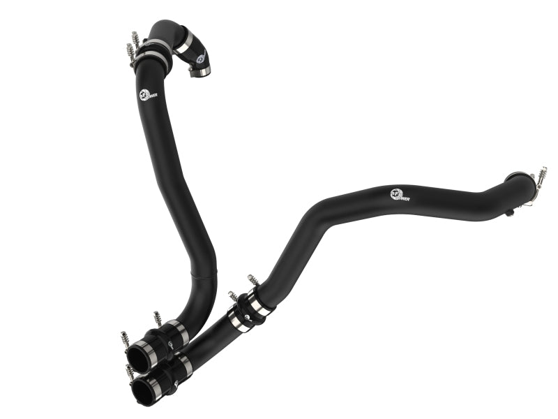 aFe BladeRunner 21-22 Ford F-150 Ecoboost V6-3.5L(tt) Aluminum Hot and Cold Charge Pipe Kit Black - CPC Performance