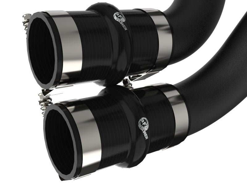 aFe BladeRunner 21-22 Ford F-150 Ecoboost V6-3.5L(tt) Aluminum Hot and Cold Charge Pipe Kit Black - CPC Performance