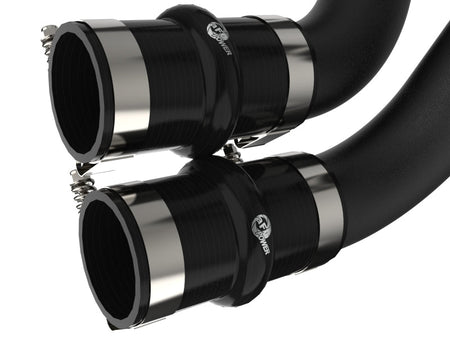 aFe BladeRunner 21-22 Ford F-150 Ecoboost V6-3.5L(tt) Aluminum Hot and Cold Charge Pipe Kit Black - CPC Performance