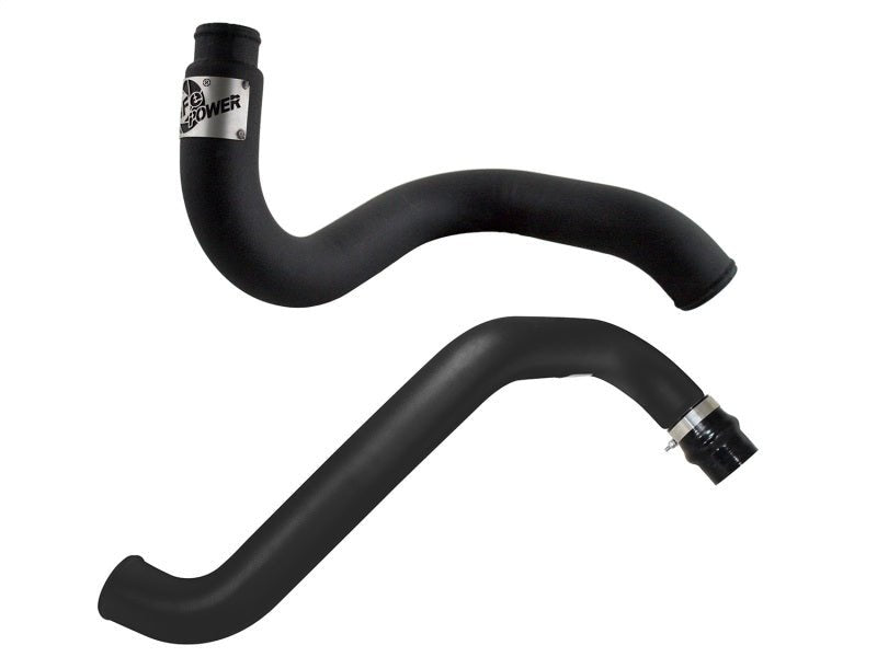 aFe BladeRunner 3in Black Intercooler Hot Cold Side Tubes Combo 02 - 04 GM Diesel Trucks 6.6L V8 (td) - CPC Performance