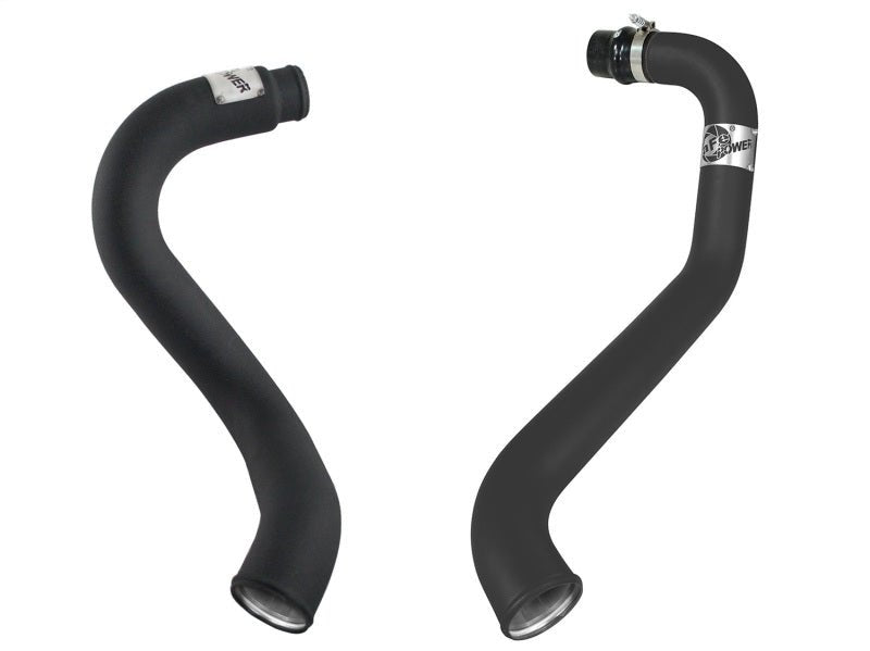 aFe BladeRunner 3in Black Intercooler Hot Cold Side Tubes Combo 02 - 04 GM Diesel Trucks 6.6L V8 (td) - CPC Performance