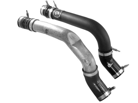aFe BladeRunner 3in Black Intercooler Tube Hot Side w/ Couplings & Clamps 13-14 Dodge RAM 6.7L (td) - CPC Performance