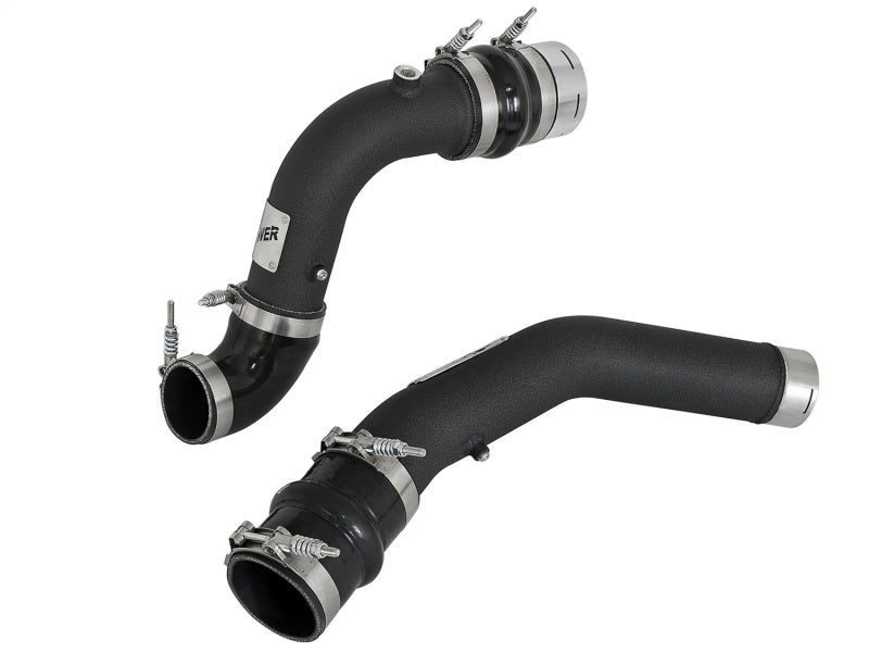 aFe Bladerunner 3in Hot and Cold Side Black Intercooler Tubes 2017 Ford Diesel Trucks V8 6.7L (td) - CPC Performance